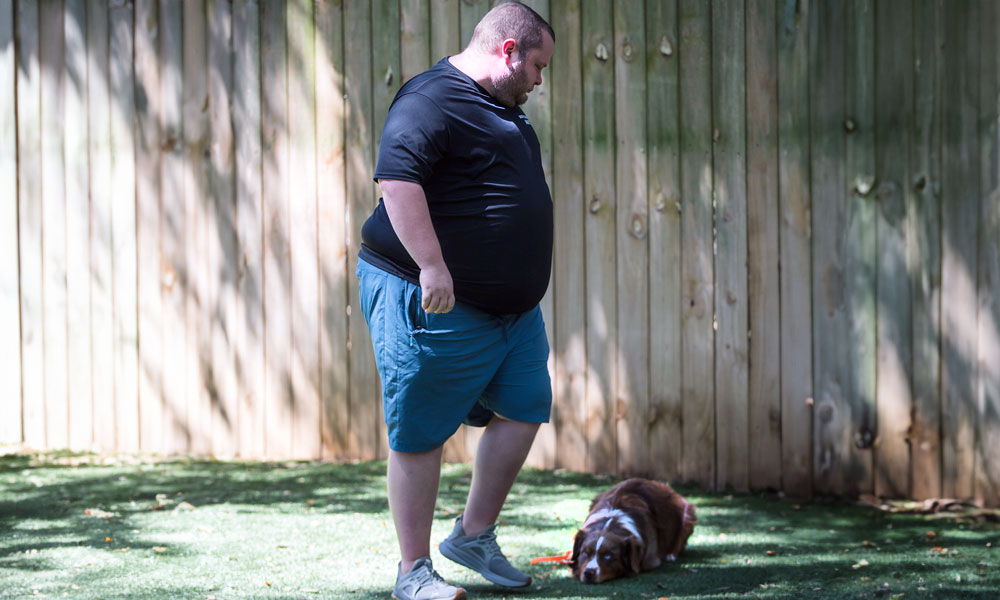 photo of Matt training a dog