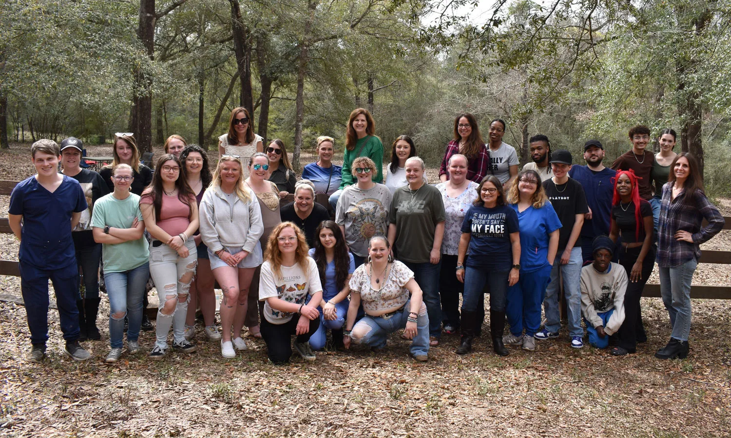 group shot of the PensacolaPets staff at an employee appreciation event